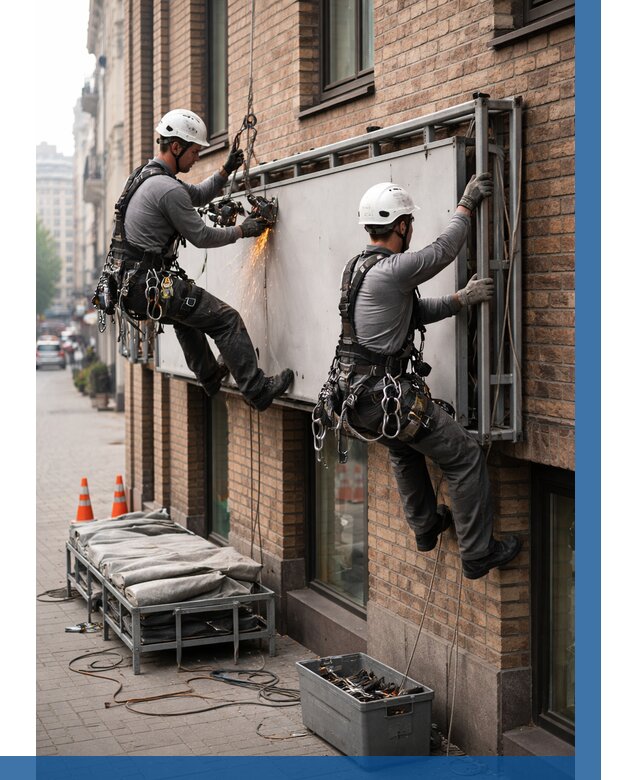 Демонтаж рекламной вывески в Барнауле от 6575 р. | ВЫСОТНИК-Брн