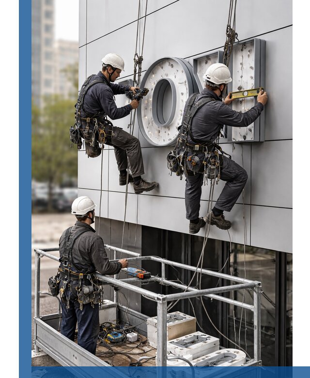 Профессиональный монтаж световых букв в Барнауле под ключ