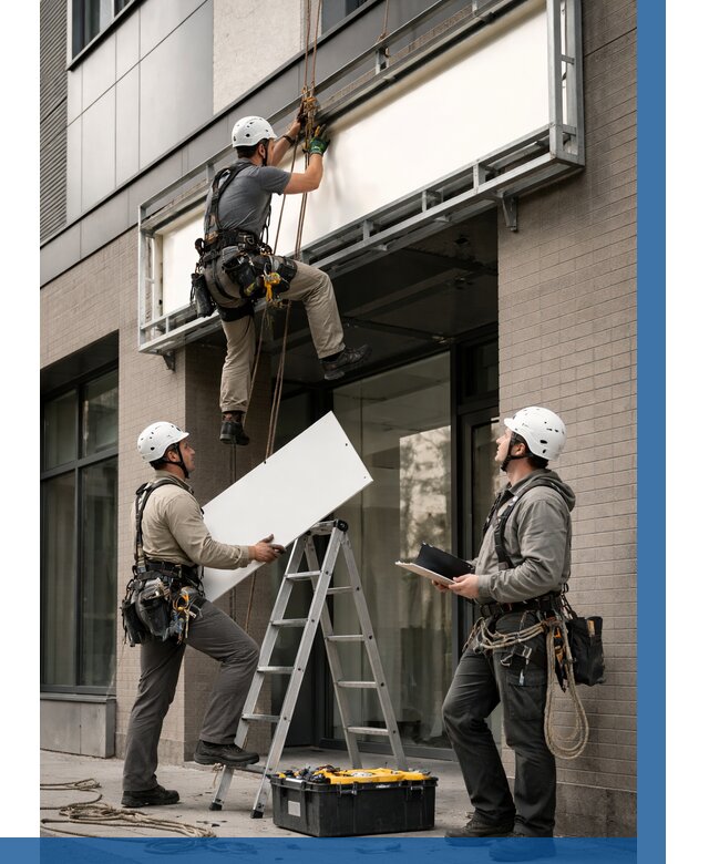 Монтаж светового короба в Барнауле от 6575 р. | ВЫСОТНИК-Брн