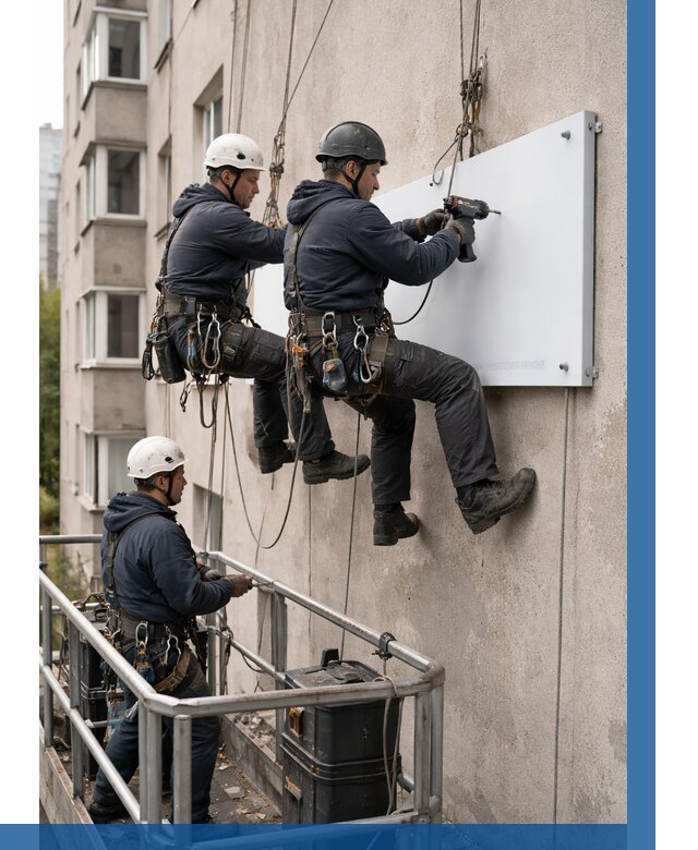 Монтаж табличек и указателей в Барнауле от 3541 р. | ВЫСОТНИК-Брн