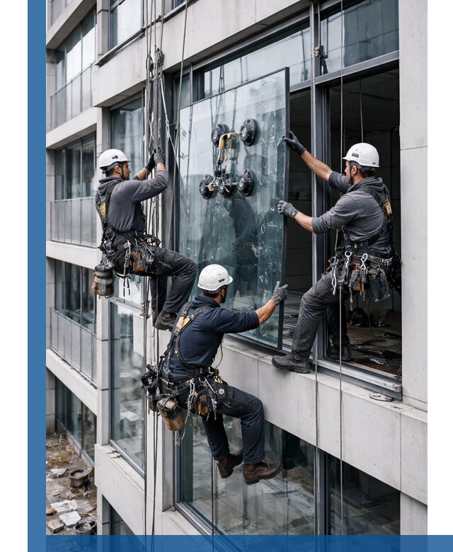 Фасадное остекление и монтаж витражей зданий в Барнауле под ключ