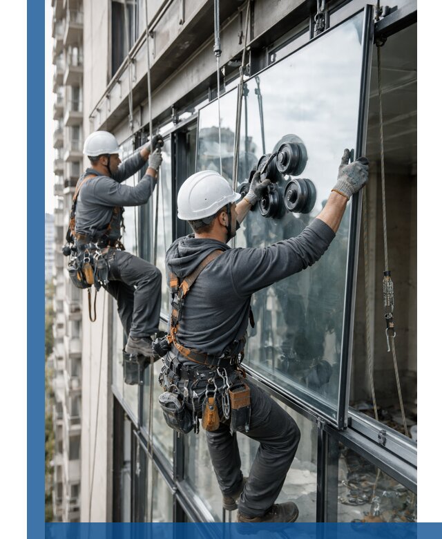 Витражное остекление фасадов и лоджий в Барнауле под ключ