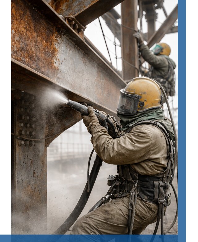 Пескоструйная очистка металлоконструкций в Барнауле по 607 р. ВЫСОТНИК-Брн