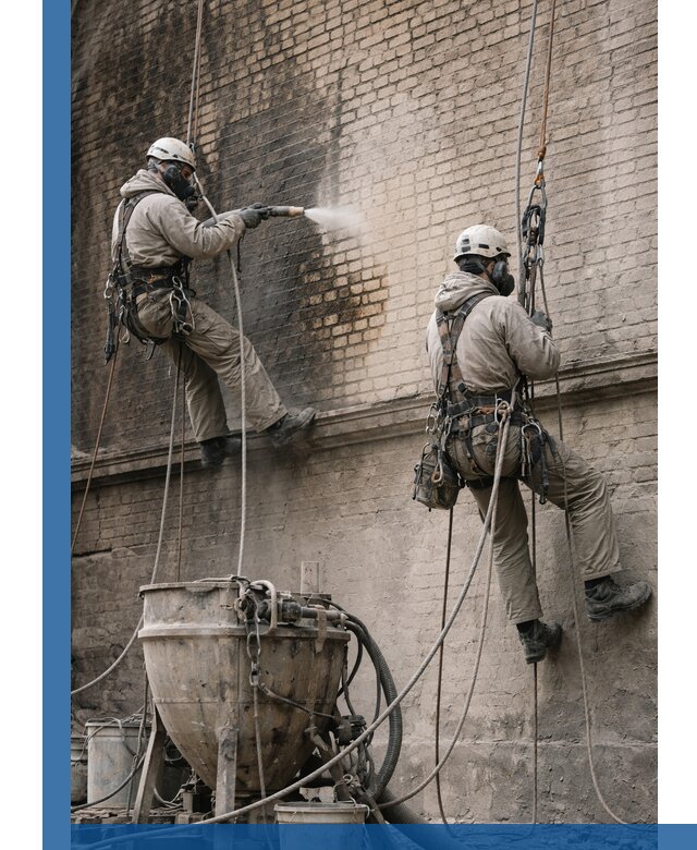 Пескоструйная очистка фасадов в Барнауле профессионально