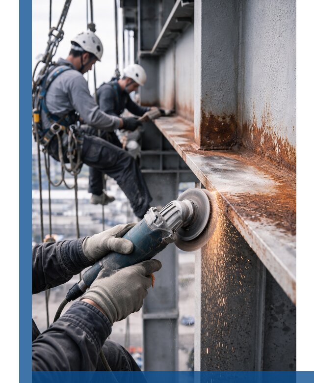 Зачистка металла от ржавчины и подготовка поверхностей в Барнауле