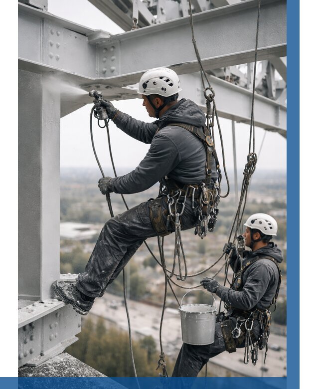 Покраска металлоконструкций на высоте в Барнауле 354 р |ВЫСОТНИК-Брн