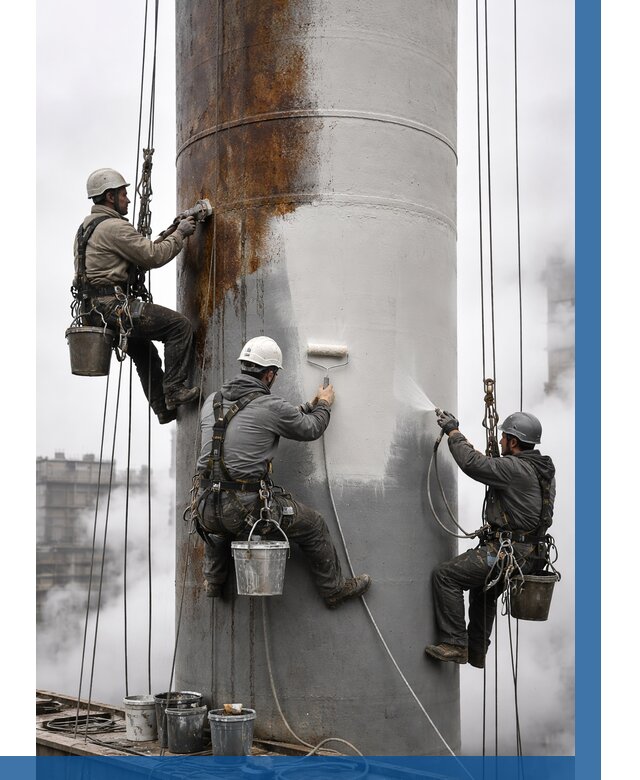 Покраска дымовых труб в Барнауле от 8599 р. | ВЫСОТНИК-Брн