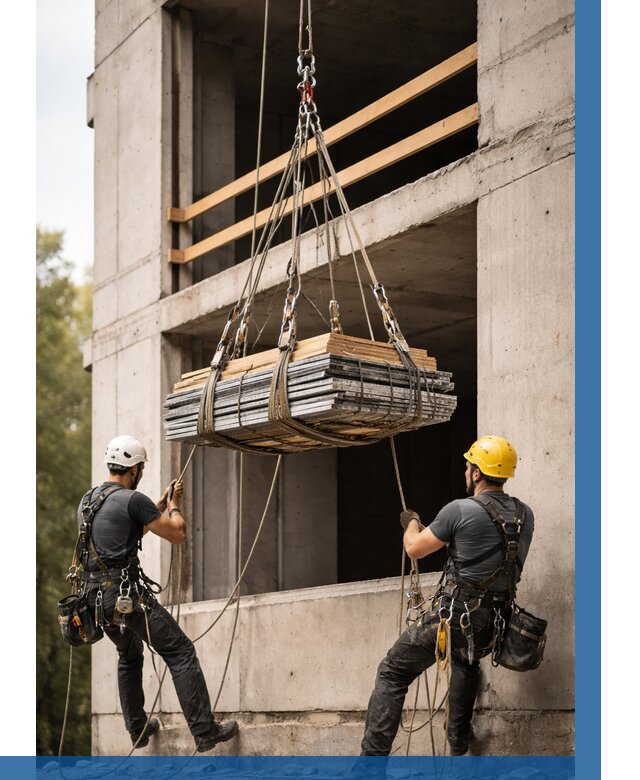 Подъем материала на этаж веревками в Барнауле от 1517 р. | ВЫСОТНИК-Брн