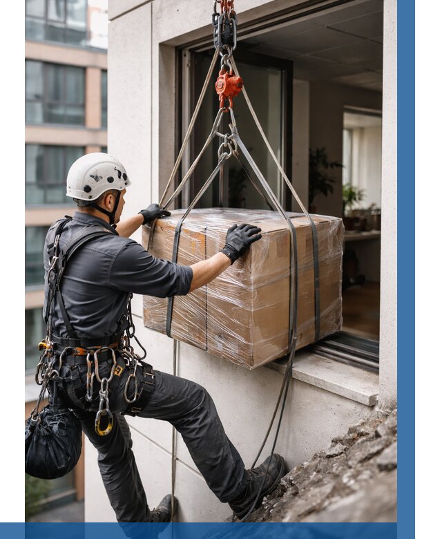 Подъем груза через окно в Барнауле от 4552 р. | ВЫСОТНИК-Брн