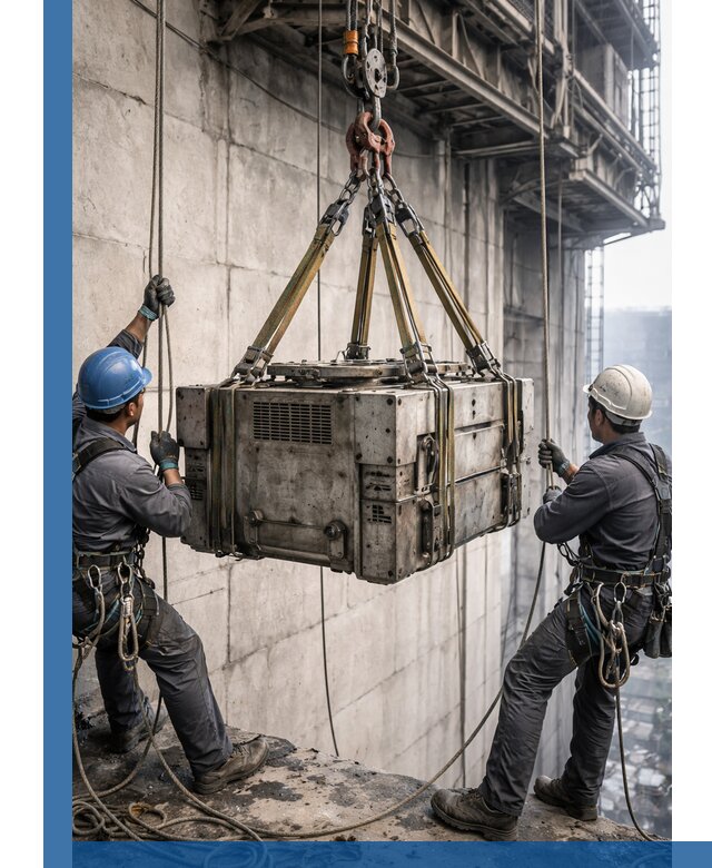 Такелажные работы на высоте, подъем и монтаж грузов в Барнауле