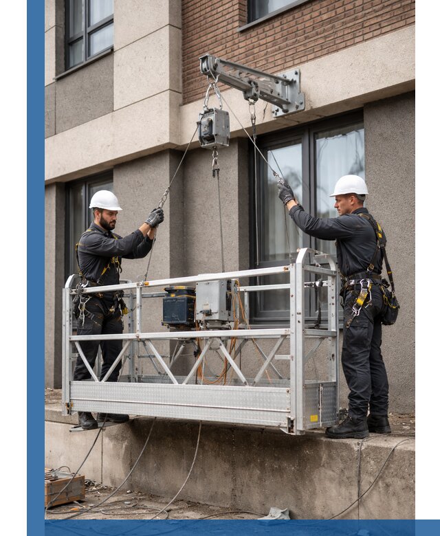 Монтаж и подъем фасадной люльки в Барнауле с гарантией безопасности