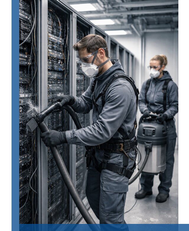 Обеспыливание серверной комнаты в Барнауле, профессиональная очистка