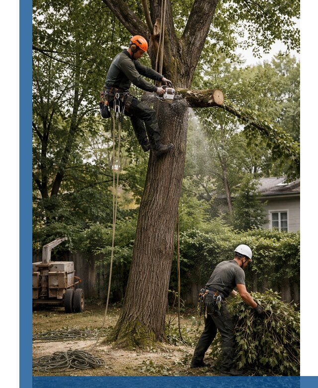 Кронирование деревьев в Барнауле, безопасная высотная обрезка