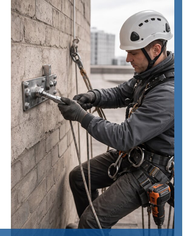 Установка анкерных точек в Барнауле от 3541 р. | ВЫСОТНИК-Брн