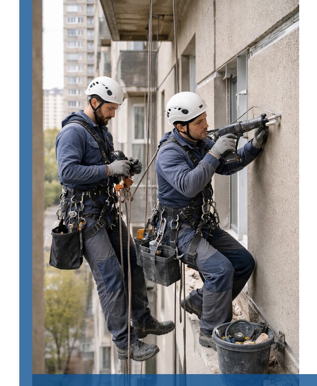 Промышленные альпинисты высотные работы и монтаж в Барнауле